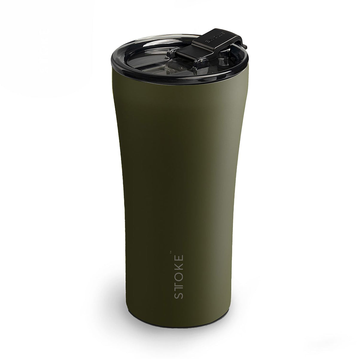 STTOKE Earth Leakproof Ceramic Insulated Cup Powder Coating 16OZ - Ivy Green
