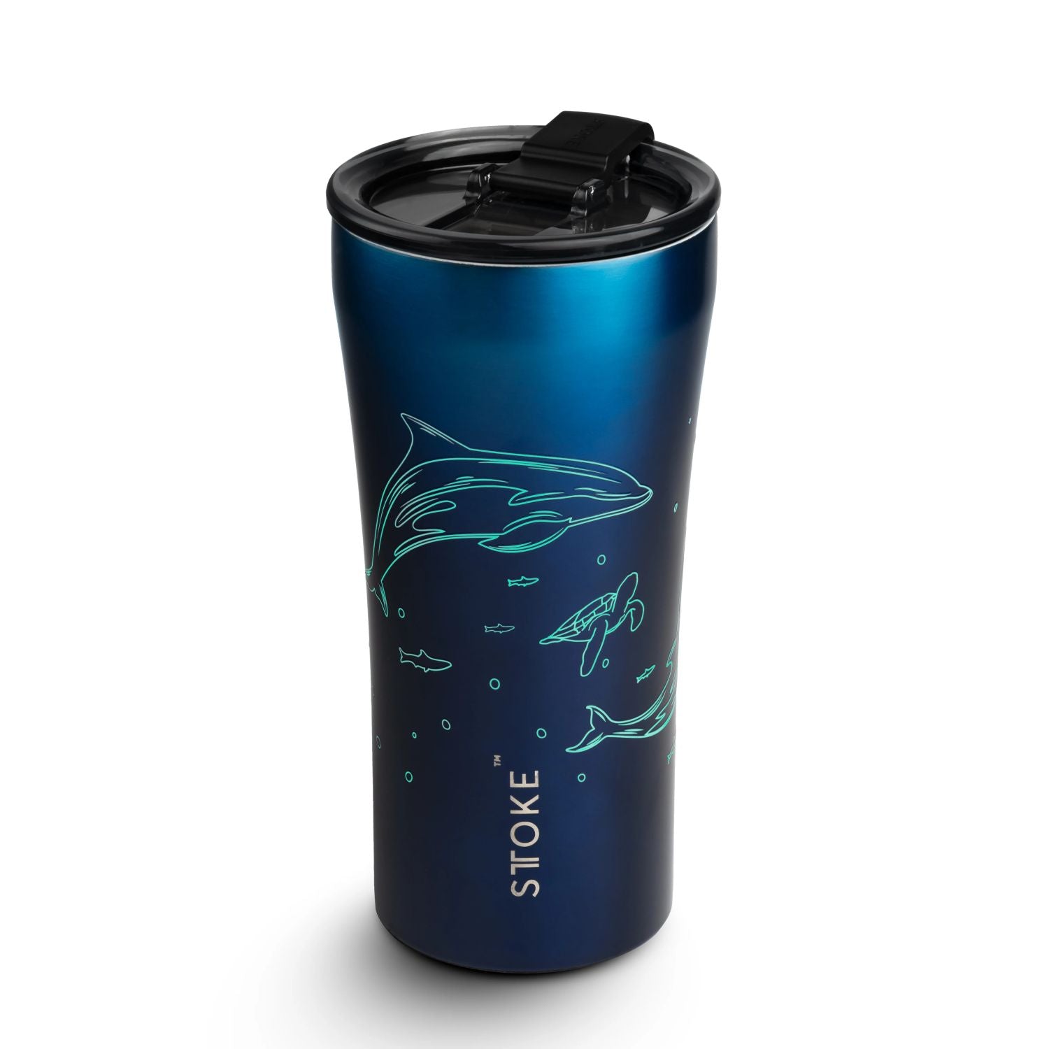 STTOKE Limited Edition Leakproof Ocean Series Insulated Cup 16oz - Dolphin