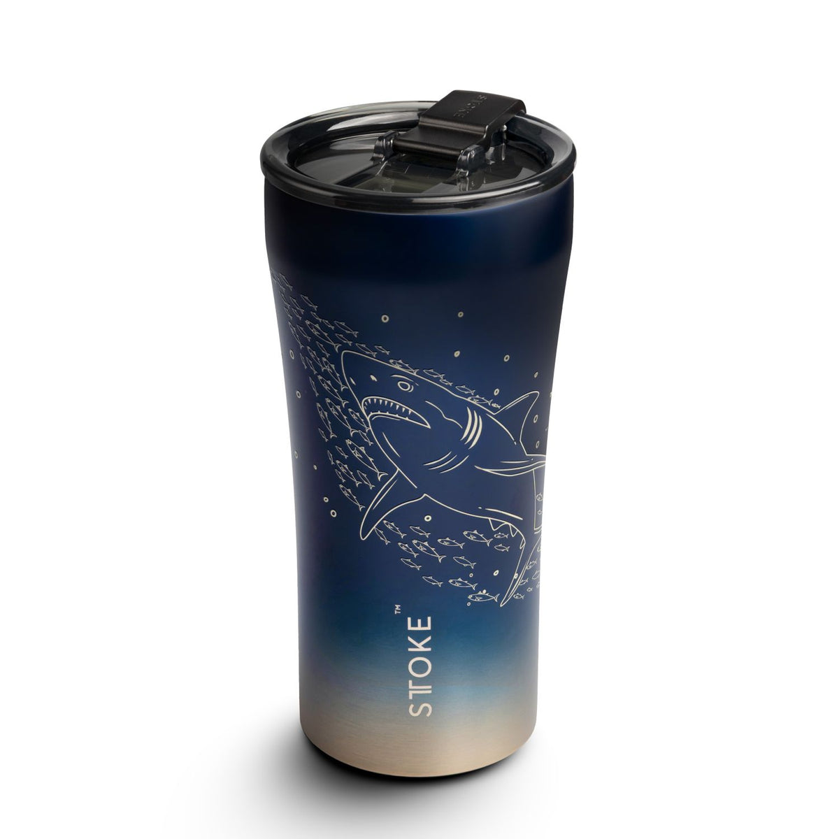 STTOKE Limited Edition Leakproof Ocean Series Insulated Cup 16OZ - Shark