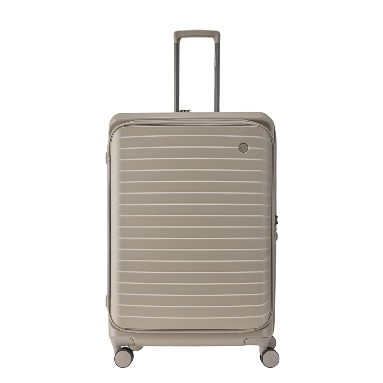 CROSSING INVI 28" Large Expandable Luggage With Front & Middle Access - Taupe