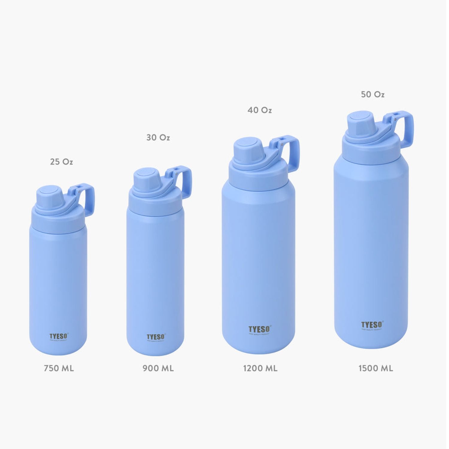 Tyeso Fizz Haze S/S Vacuum Insulated Bottle With Handle 750ML - Purple Blue
