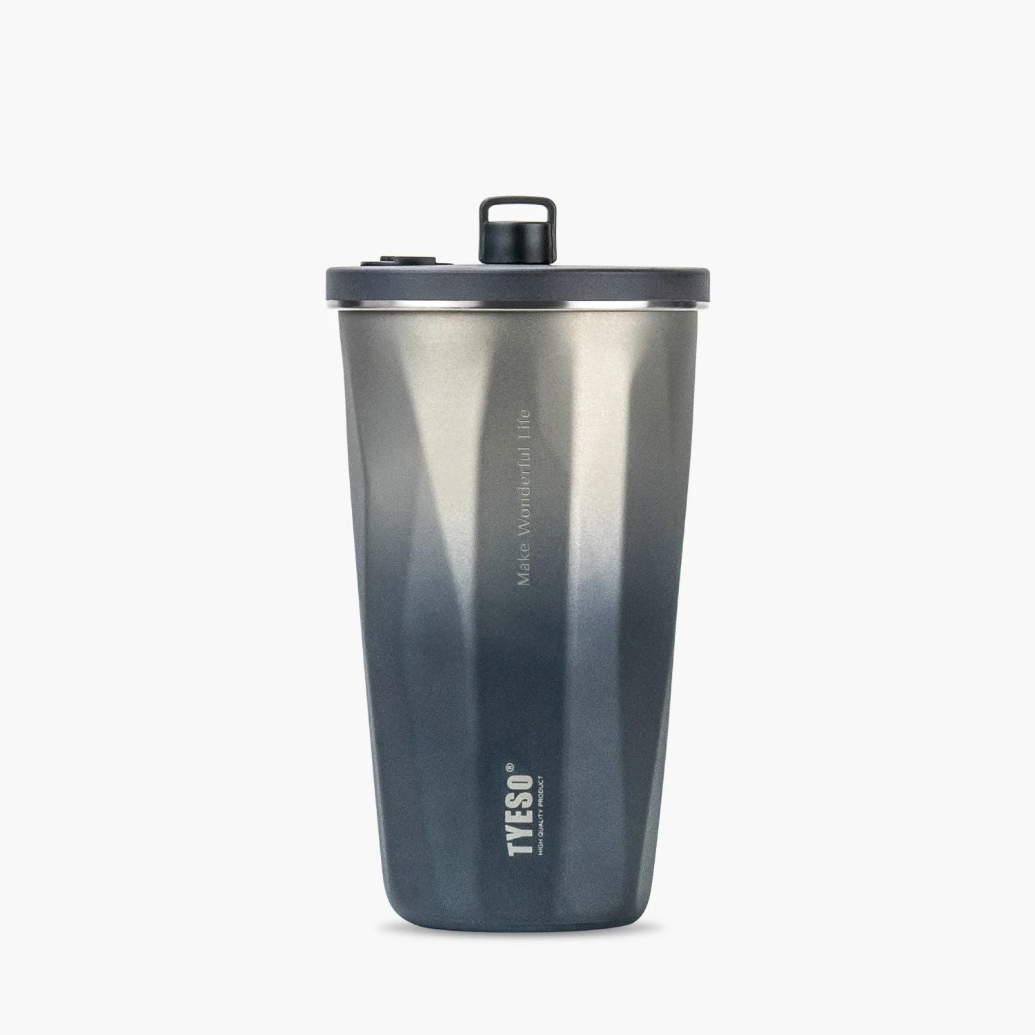 Tyeso Flaire Retractable Straw S/S Vacuum Insulated Tumbler 600ml - Silver