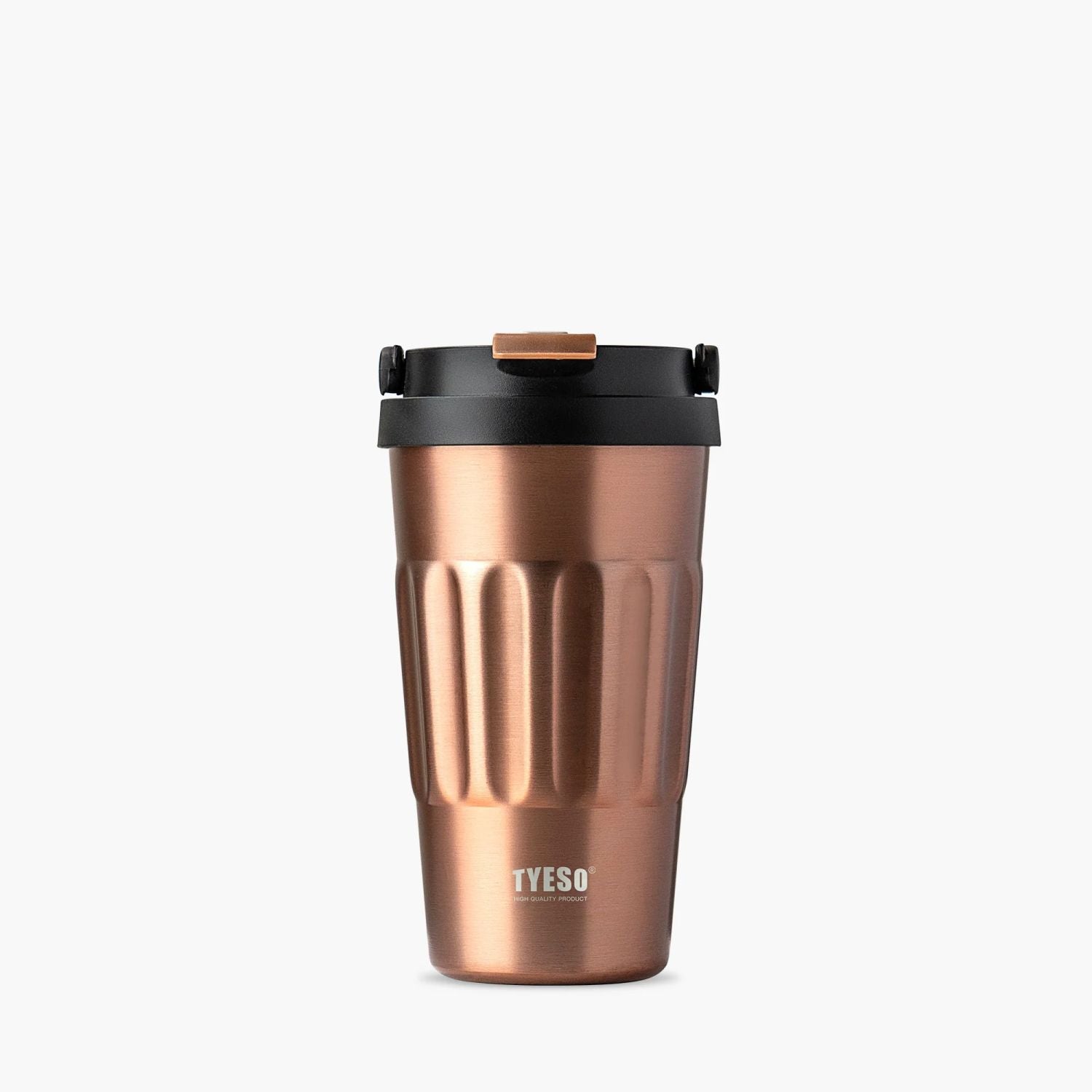 Tyeso Onyx Sipper S/S Vacuum Coffee Tumbler W Foldable Handle 500ml - Rose Gold