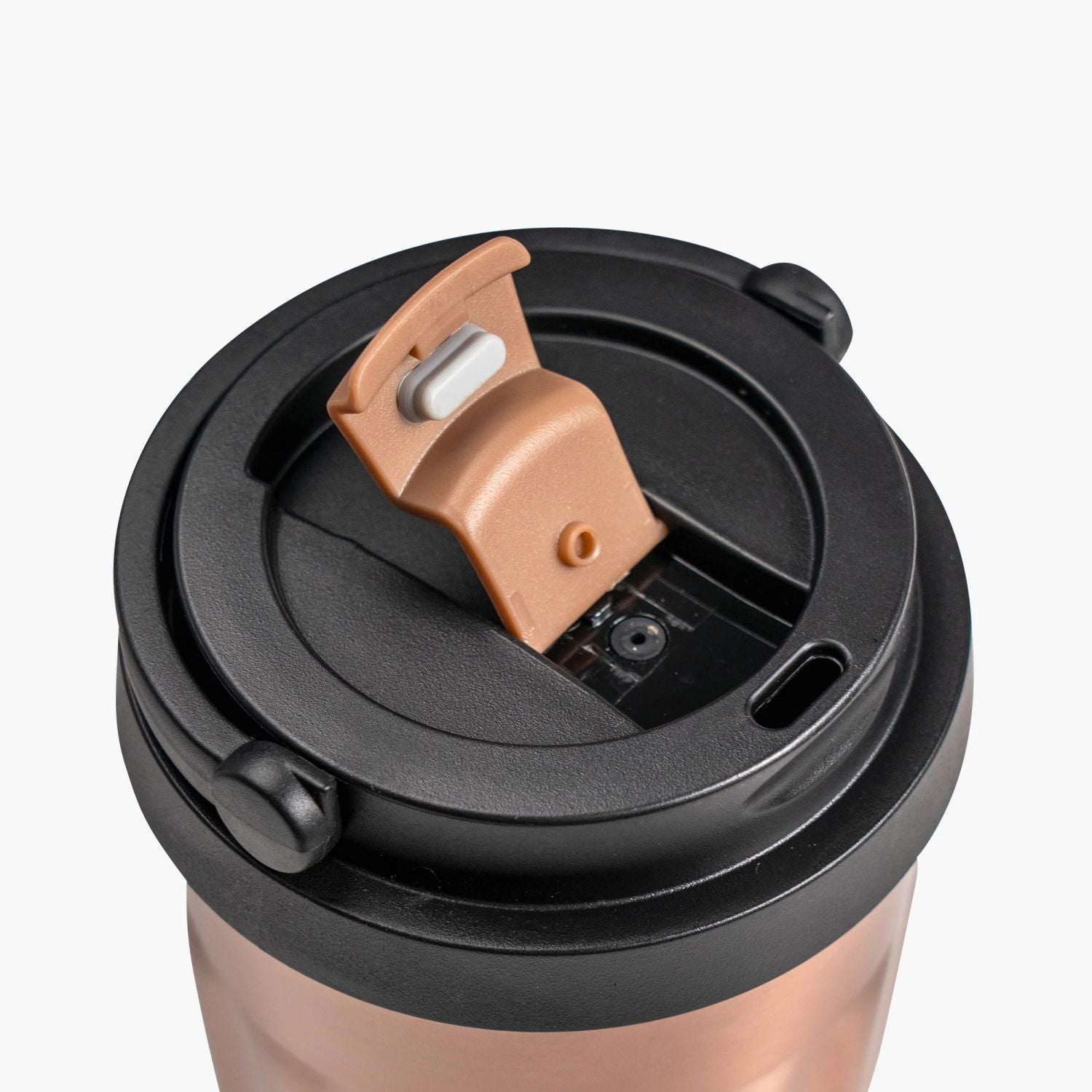 Tyeso Onyx Sipper S/S Vacuum Coffee Tumbler W Foldable Handle 500ml - Rose Gold