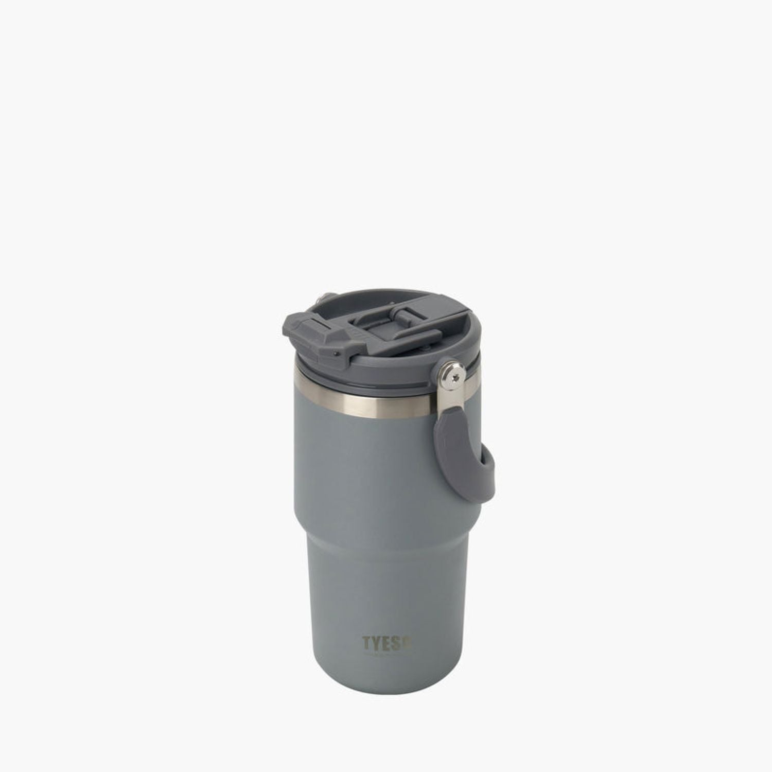 Tyeso Roam 2.0 Leakproof 2 In 1 Sip & Straw Lid S/S Vacuum Insulated Tumbler With Handle 600ML - Grey