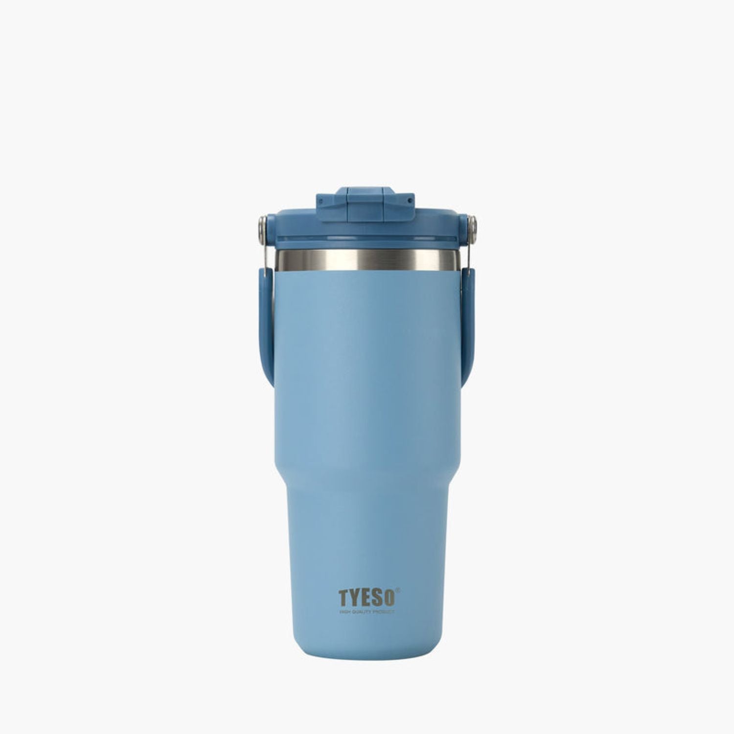 Tyeso Roam 2.0 Leakproof 2 In 1 Sip & Straw Lid S/S Vacuum Insulated Tumbler With Handle 750ML - Blue