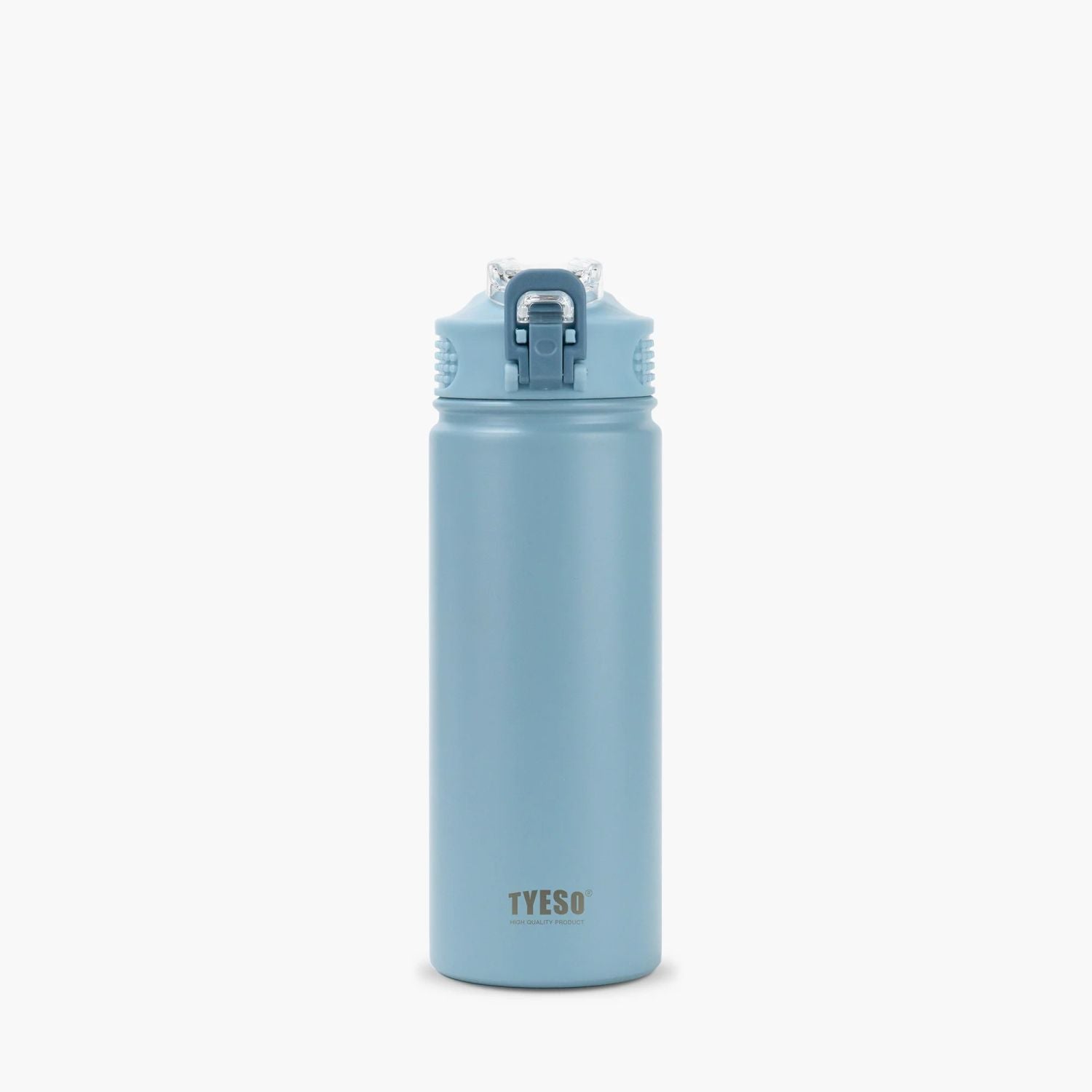 Tyeso Wander Lockable One Press Straw Flip Lid S/S Vacuum Insulated Bottle With Handle 600ml - Blue