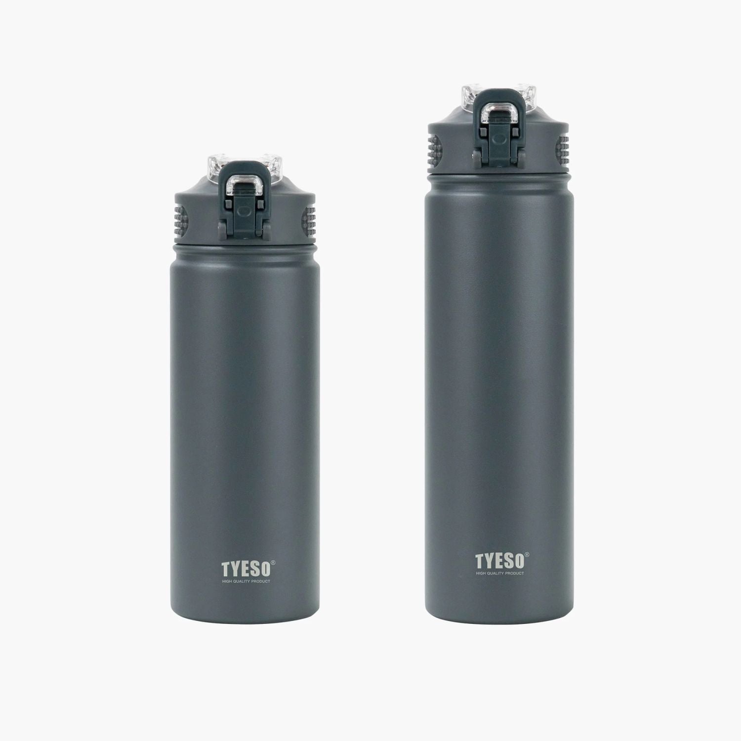 Tyeso Wander Lockable One Press Straw Flip Lid S/S Vacuum Insulated Bottle With Handle 750ml - Gray