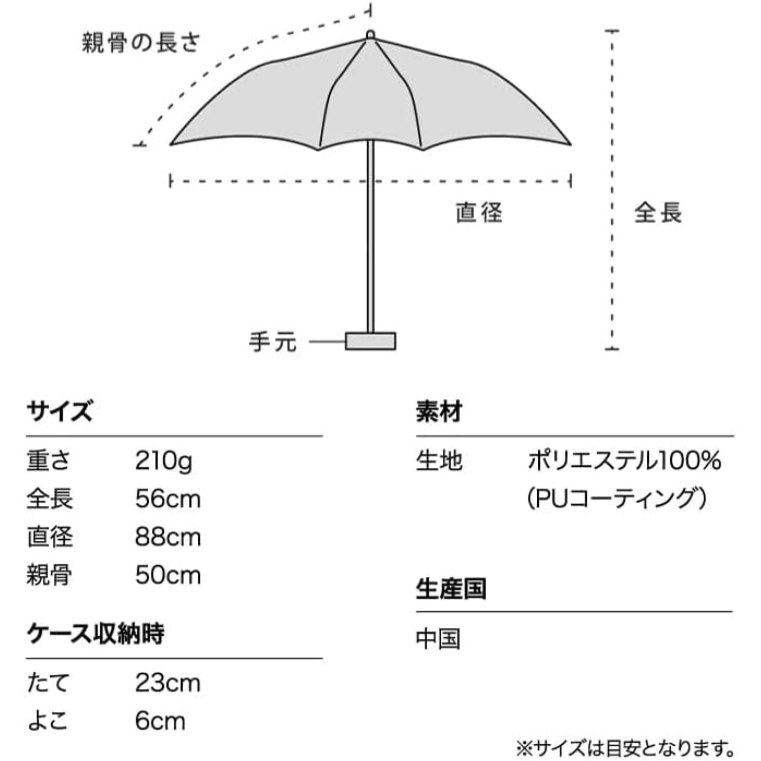 WPC Blackout Sailor Mini Folding UV Protection Upf 50+ Umbrella 50cm (Beige)