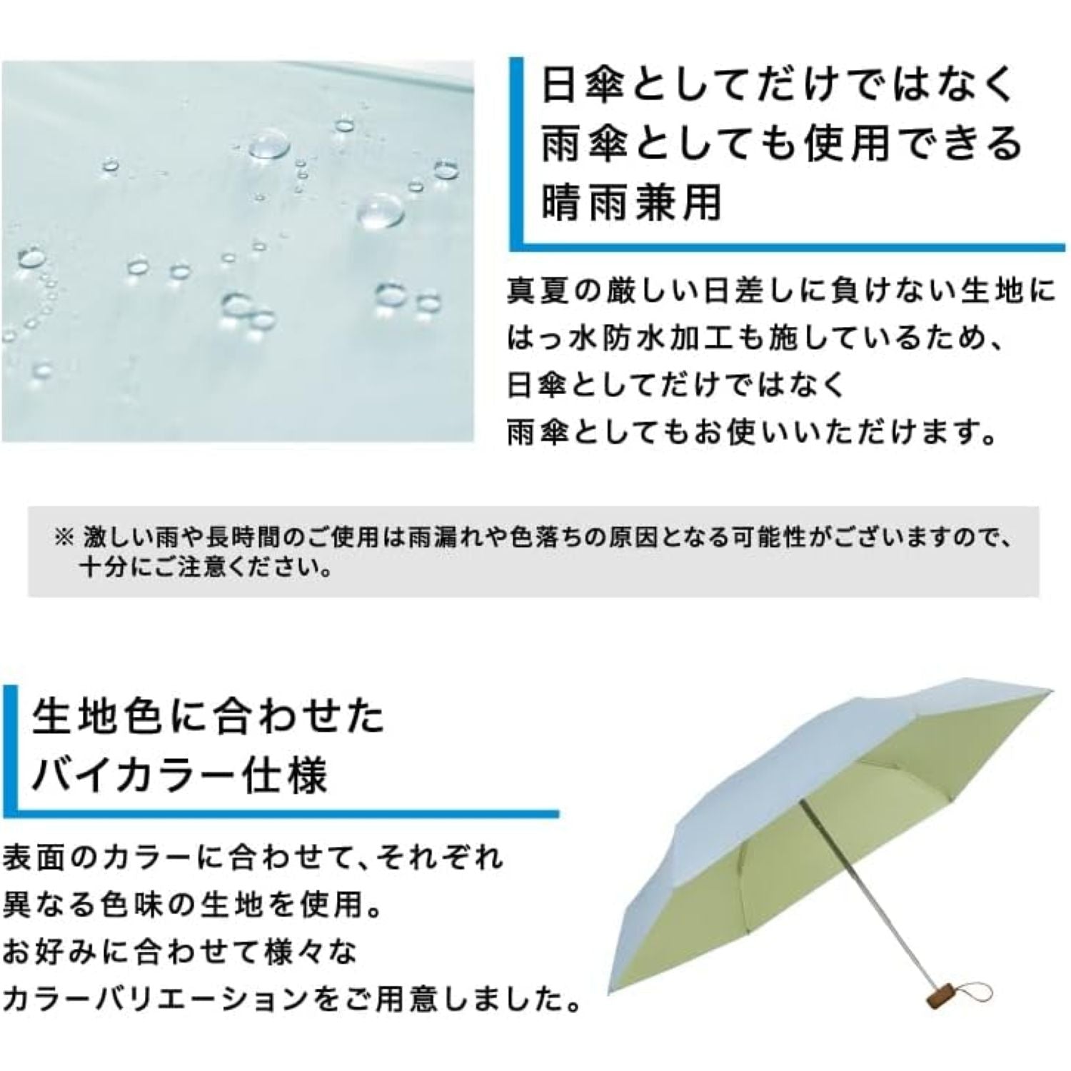 WPC Color Inside (2025) UV Protection Upf 50+ Umbrella 50cm (Pearl Pink)