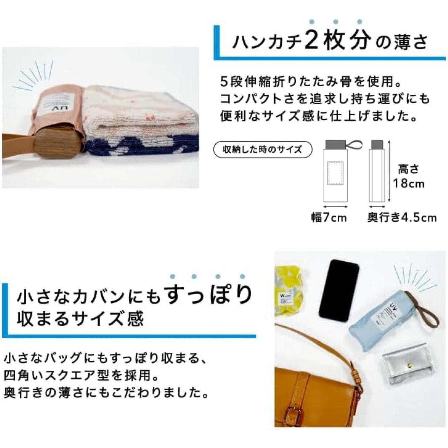 WPC Color Inside (2025) UV Protection Upf 50+ Umbrella 50cm (Purple)