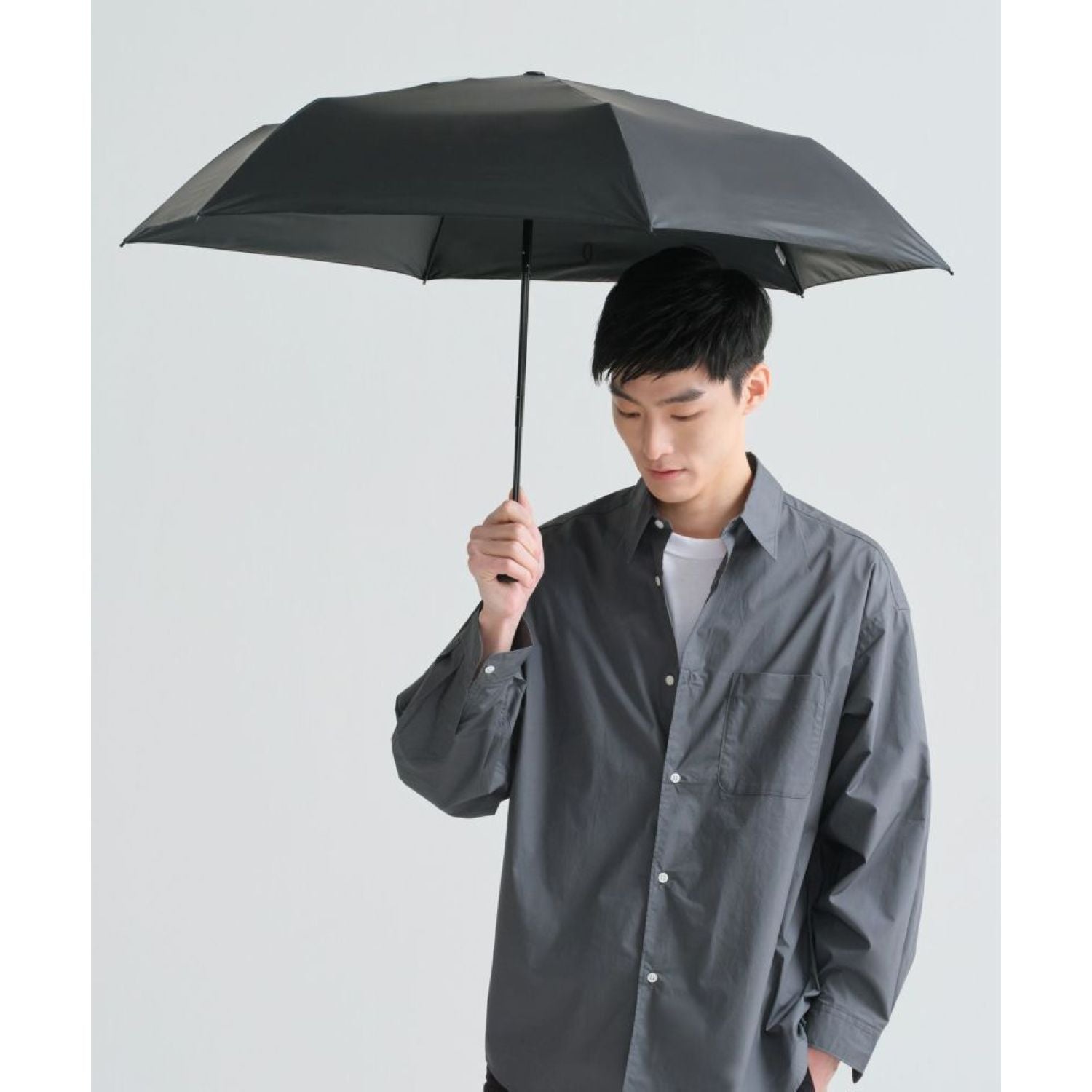 WPC Go-Koh Premium Black Wind Resistant UV Protection UPF 50+ Umbrella 55cm (Black)