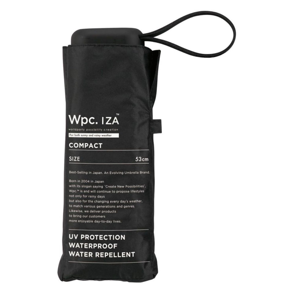 WPC IZA Compact (2025) UV Protection UPF 50+ Umbrella 53cm (Black ...