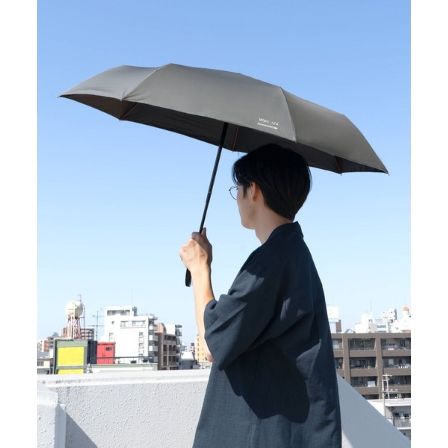 WPC IZA Wind Resistance (2025) UV Protection Upf 50+ Men'S Umbrella 55cm (Off White)