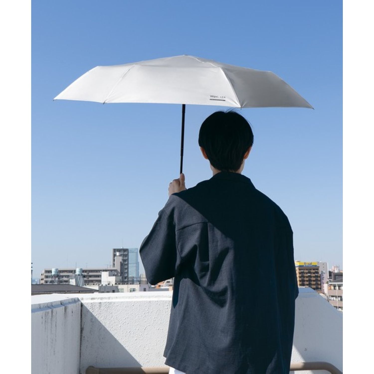 WPC IZA Wind Resistance (2025) UV Protection Upf 50+ Men'S Umbrella 55cm (Off White)