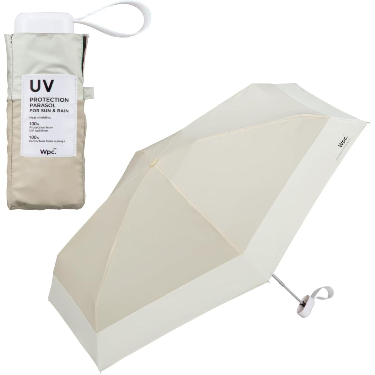 WPC Patchwork Tiny (2025) UV Protection Upf 50+ Umbrella 47cm (Beige)