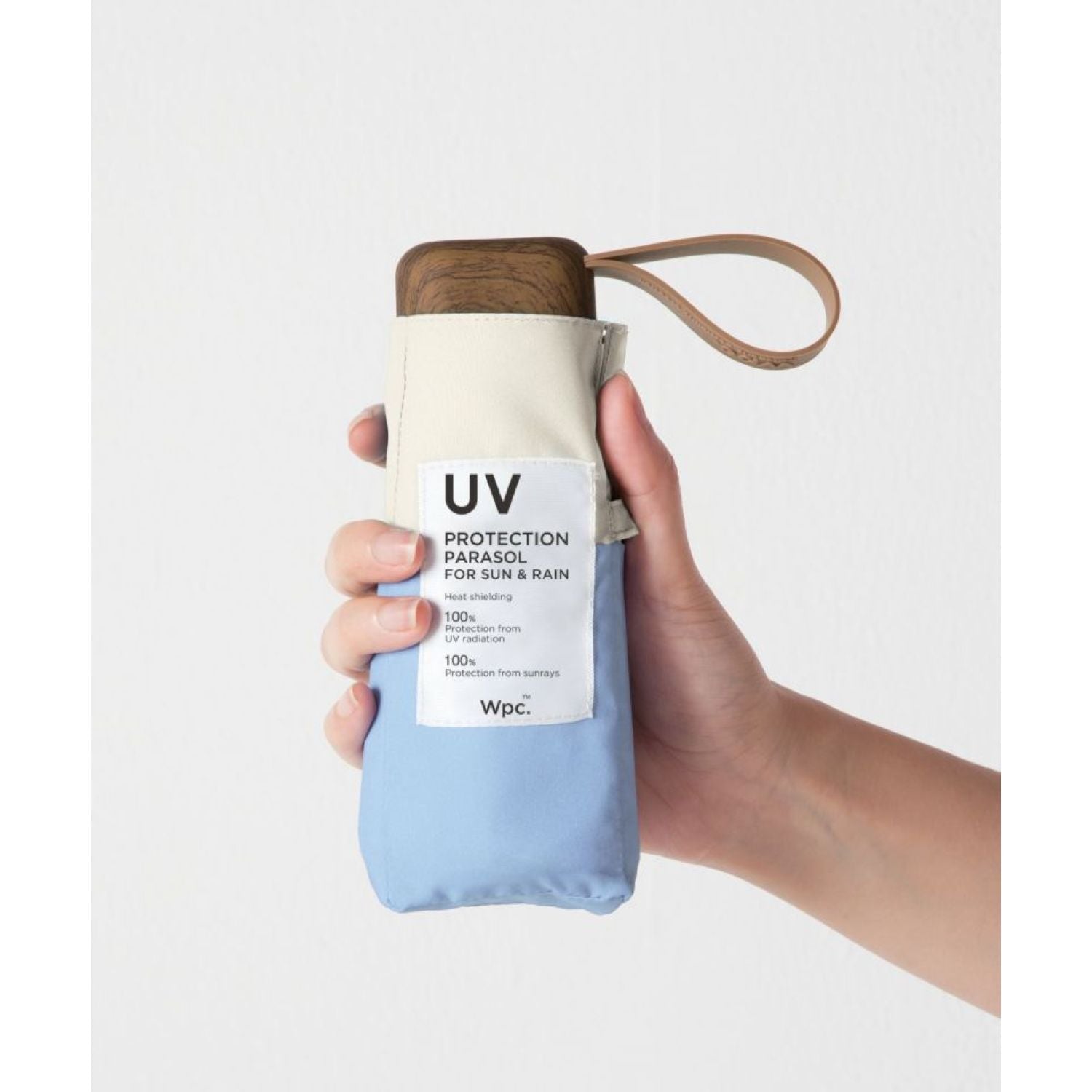 WPC Patchwork Tiny (2025) UV Protection UPF 50+ Umbrella 47cm (Light Grey)