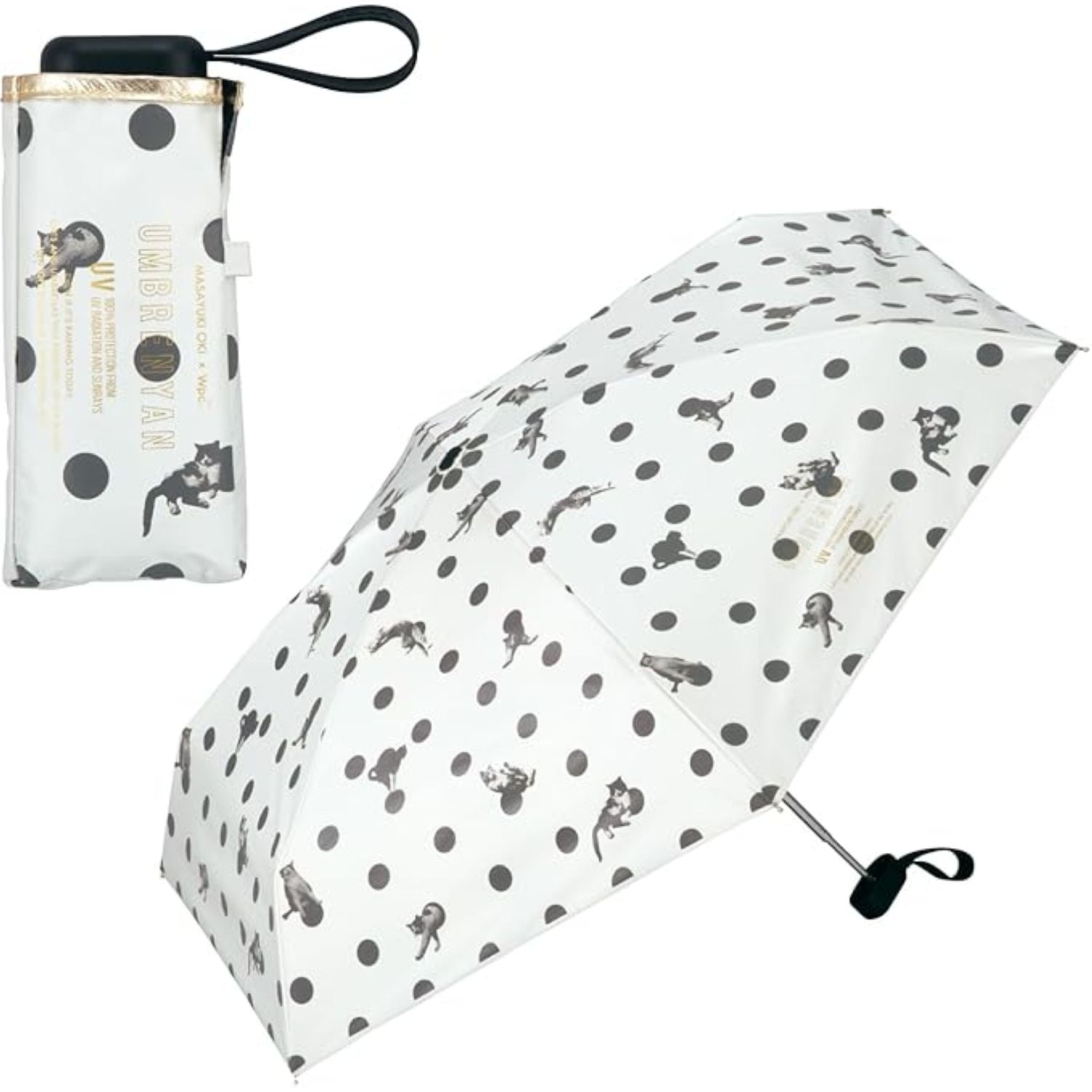 WPC X Masayuki Oki Neko (2026) UV Protection UPF 50+ Umbrella 46CM (Off White)